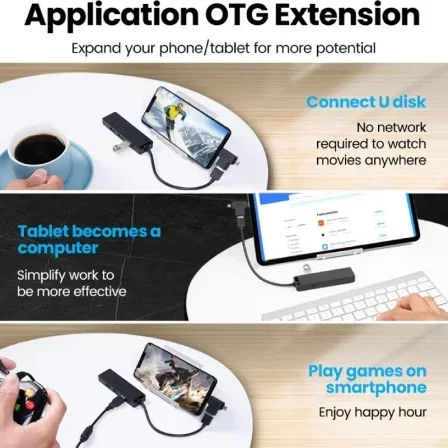 Vention Hub USB 3.0 5 en 1 con 4 puertos USB y 1 puerto USB-C PD, Negro